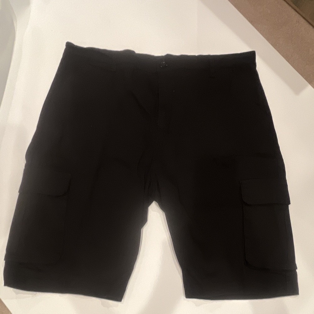 BLU ROCK New York Men's Black Solid Cargo Shorts w/ Cargo Pockets Regular (56)